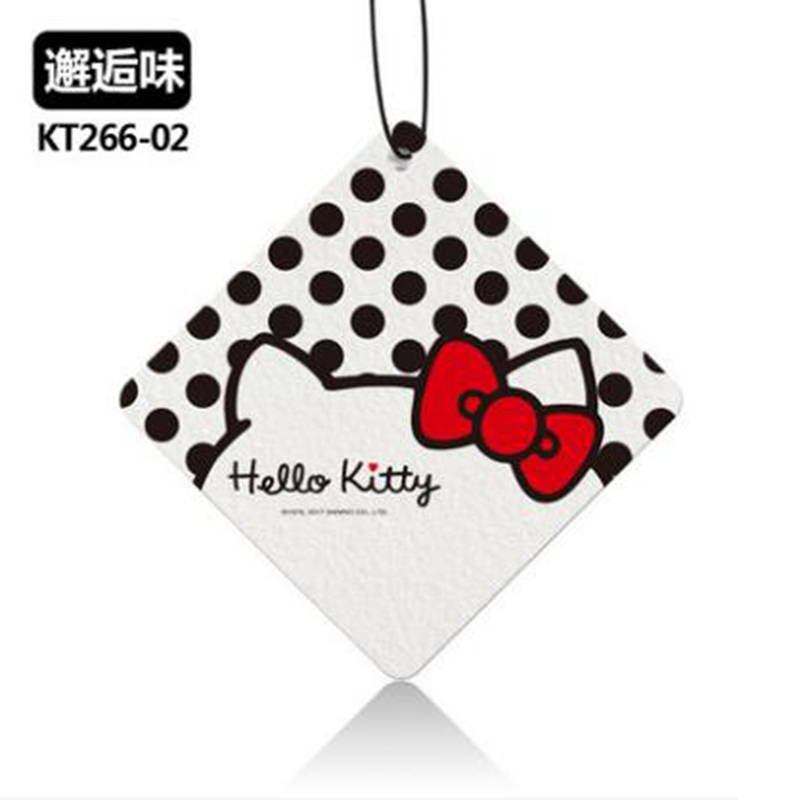 HelloKitty凯蒂猫花果香调挂式香水车用香片车载香水挂件车内香薰香膏汽车除异味车用香水汽车用品邂逅味