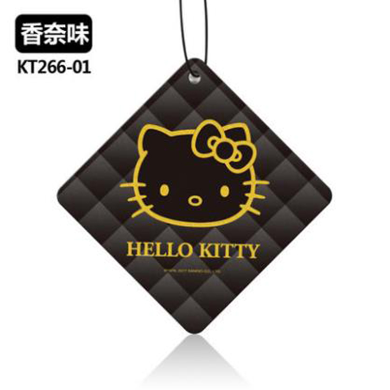 HelloKitty凯蒂猫汽车用品车用香片挂式香水车载香水挂件车内香薰香膏汽车除异味车用香水汽车用品花果香调