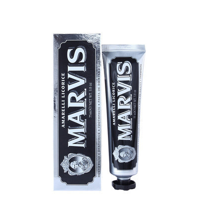 玛尔斯 (Marvis)黑色甘草薄荷牙膏 75ml (欧洲原装进口)