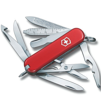 Victorinox维氏瑞士军刀 58MM原装正品红色迷你英雄0.6385瑞士小刀 进口水果刀多功能刀具