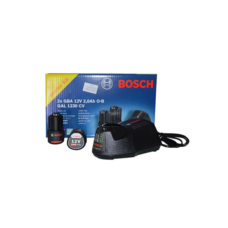 博世（Bosch） 锂电移动电源套件 2电1充套装12V 2.0Ah