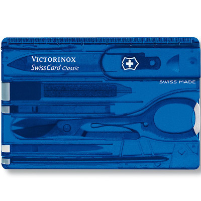 Victorinox维氏瑞士军刀 军刀卡 0.7122.t2(透蓝)多功能卡片刀瑞士刀