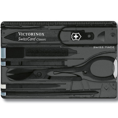 Victorinox维氏瑞士军刀 维氏军刀卡 0.7133.T3(透黑)多功能卡片刀瑞士刀