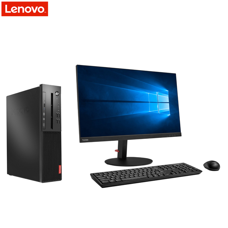 联想(Lenovo) 启天M410C台式电脑整机 19.5英寸显示器(G4400 4G 1T DVDRW 集显 黑)