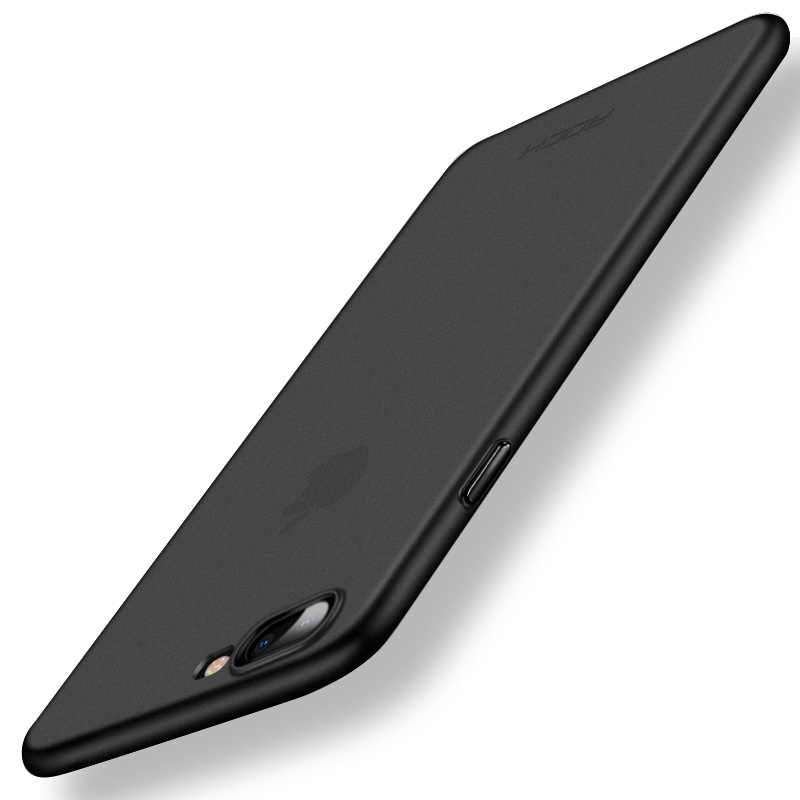 洛克(ROCK苹果8P/7P手机壳裸壳系列超薄全包防摔防尘防滑PP壳iPhone7/8PLUS手机保护套磨砂软壳 透黑