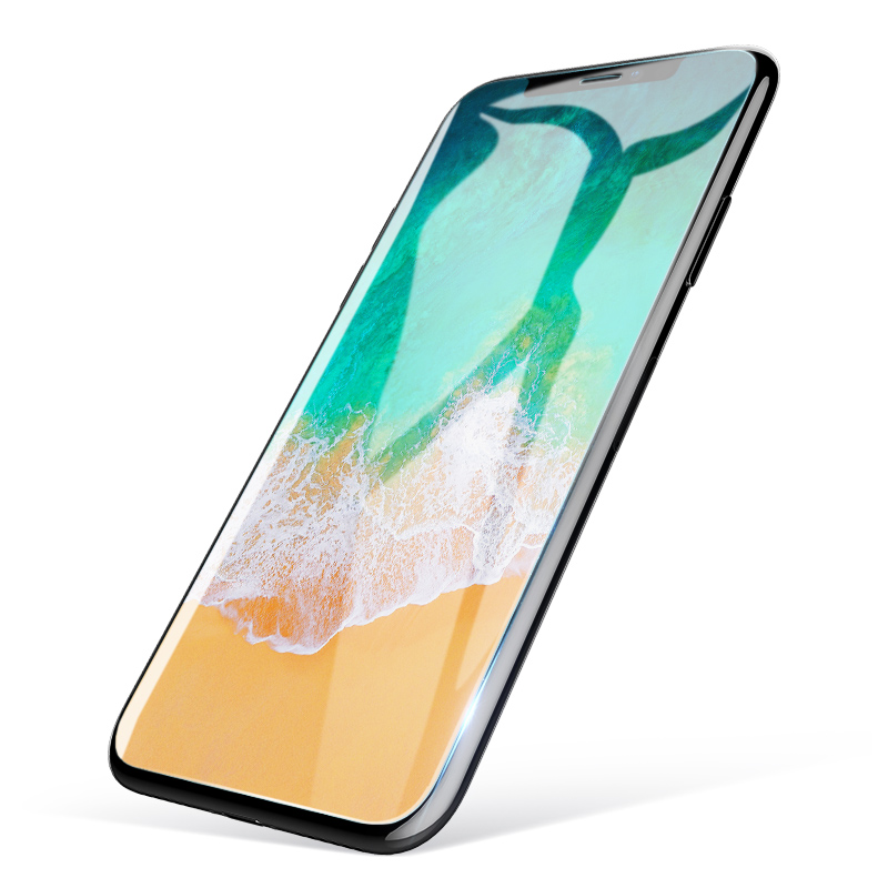 洛克(ROCK)iPhone X/XS 高清全屏钢化膜曲面全贴合玻璃膜超薄防指纹防爆苹果10/X/XS手机贴膜