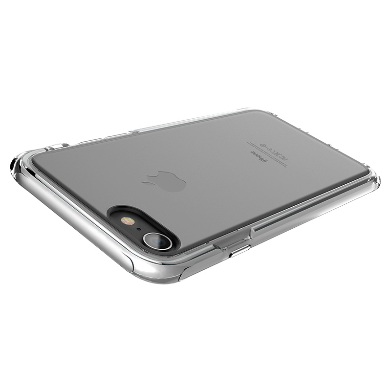 洛克(ROCK)苹果7/8手机壳 iphone7/8保护套 全包防摔硅胶软壳 优盾系列 透明白磨砂壳