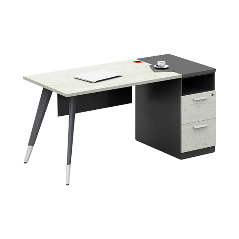 麦格尚 简约时尚办公电脑桌 单人位 主管桌 小型家用木质带柜办公桌 1.6米 右副柜