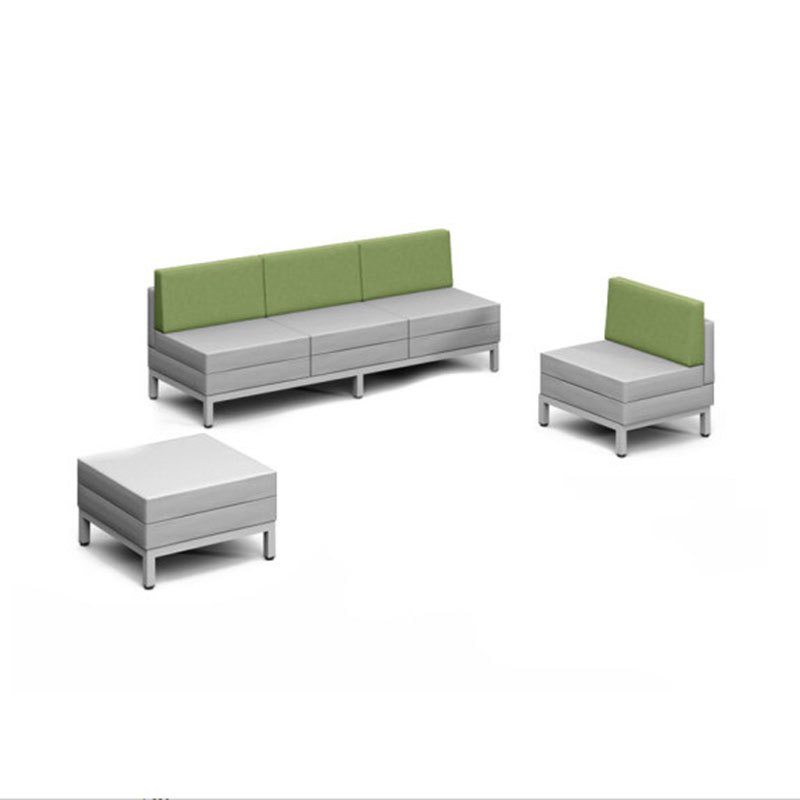 麦格尚 办公家具 简约现代沙发 商务洽谈会客 布艺沙发 三人 绿色