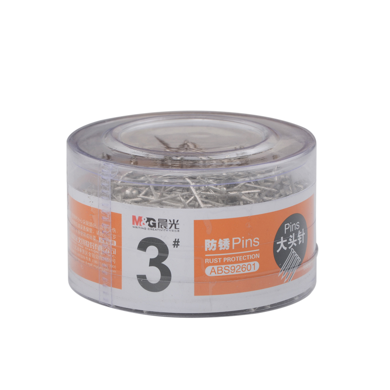 晨光办公用3号大头针PVC筒装ABS92601 nh