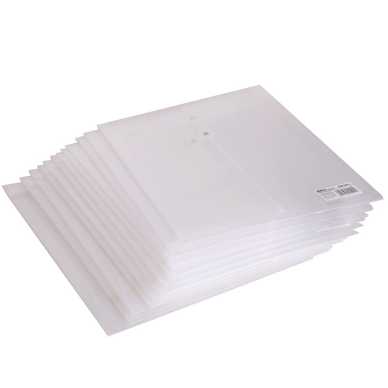 得力5511文件袋加厚透明档案袋塑料资料袋收纳袋学生a4办公用品12只的价格