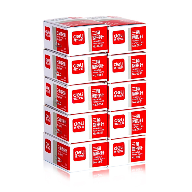 得力(deli)0051回形针(100枚/盒)(10盒装)