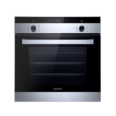 西门子(SIEMENS)嵌入式烤箱HB013FBS0W旋钮式家用智能烘焙 66L黑色嵌入式电烤箱 不锈钢管加热 热风循环