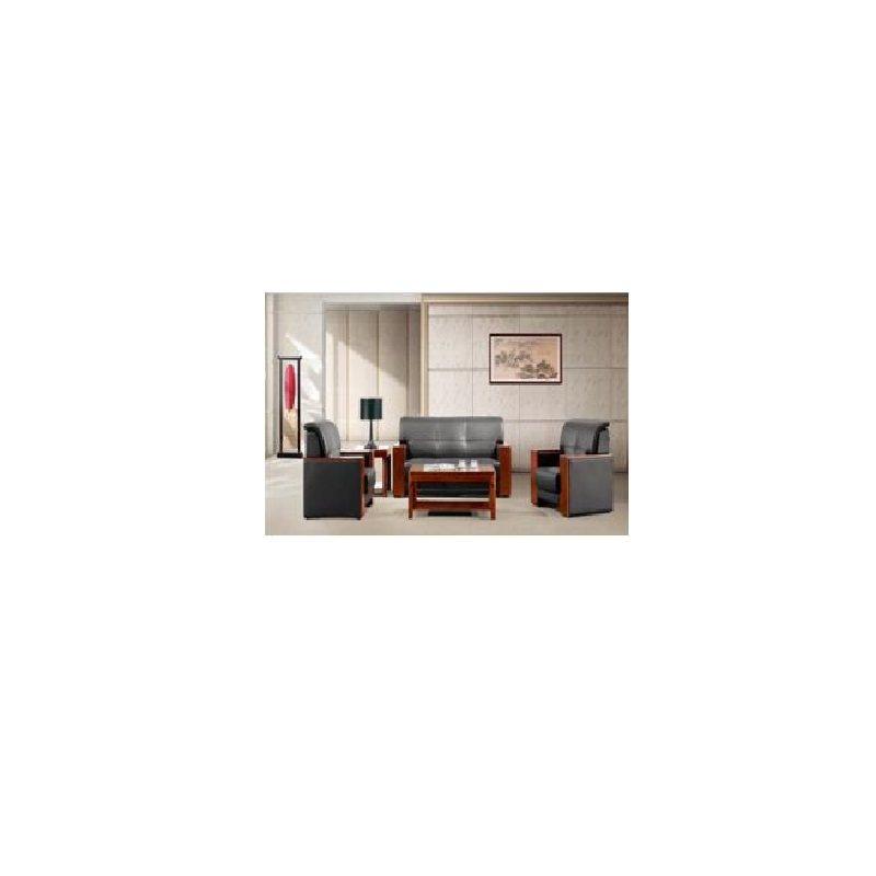 真牛皮简约单人办公沙发 980*850*850MM 黑色 DG