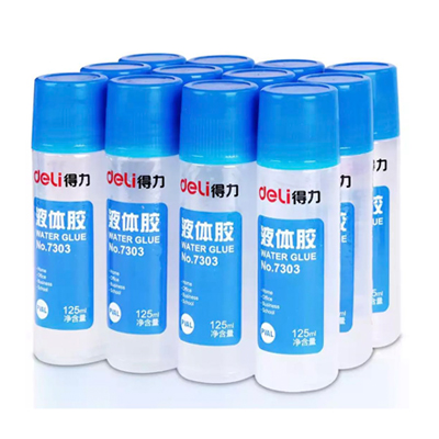 得力(deli)带刷头手工液体胶水 7303 125ml deli7303