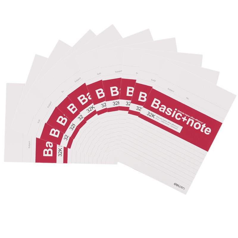 得力（deli）7956无线胶装本(混)-32页-32K(10本/套）deli7956