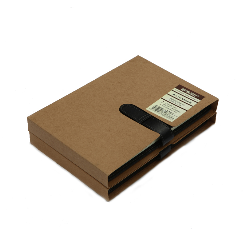 晨光A5皮革胶套本100页(时尚办公2)APY4G381 nh