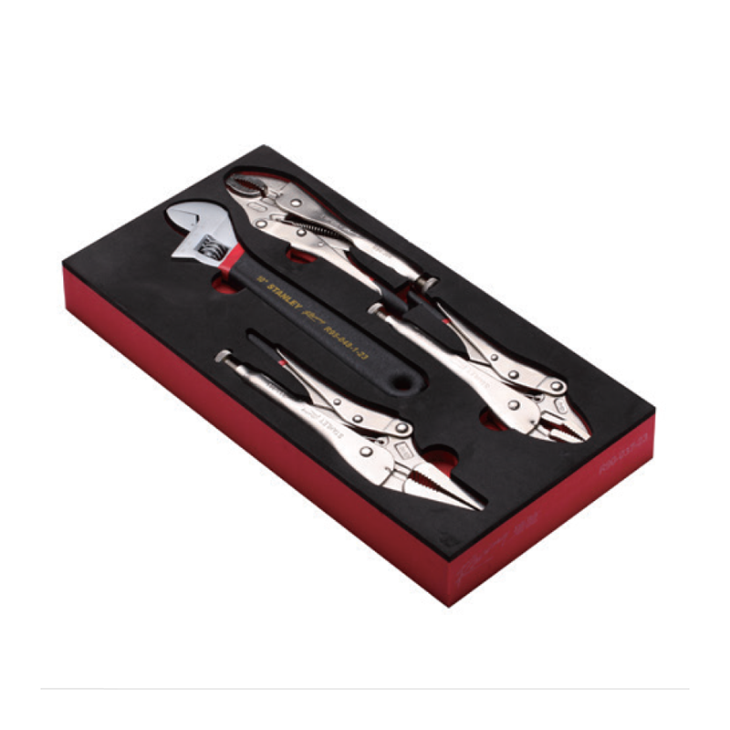 史丹利(Stanley)EVA工具托组套-4件大力钳及活动扳手 90-037-23