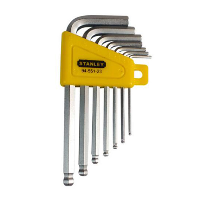 史丹利(Stanley)7件套公制短柄球头内六角扳手 STMT94551-8-23 货期5-10天