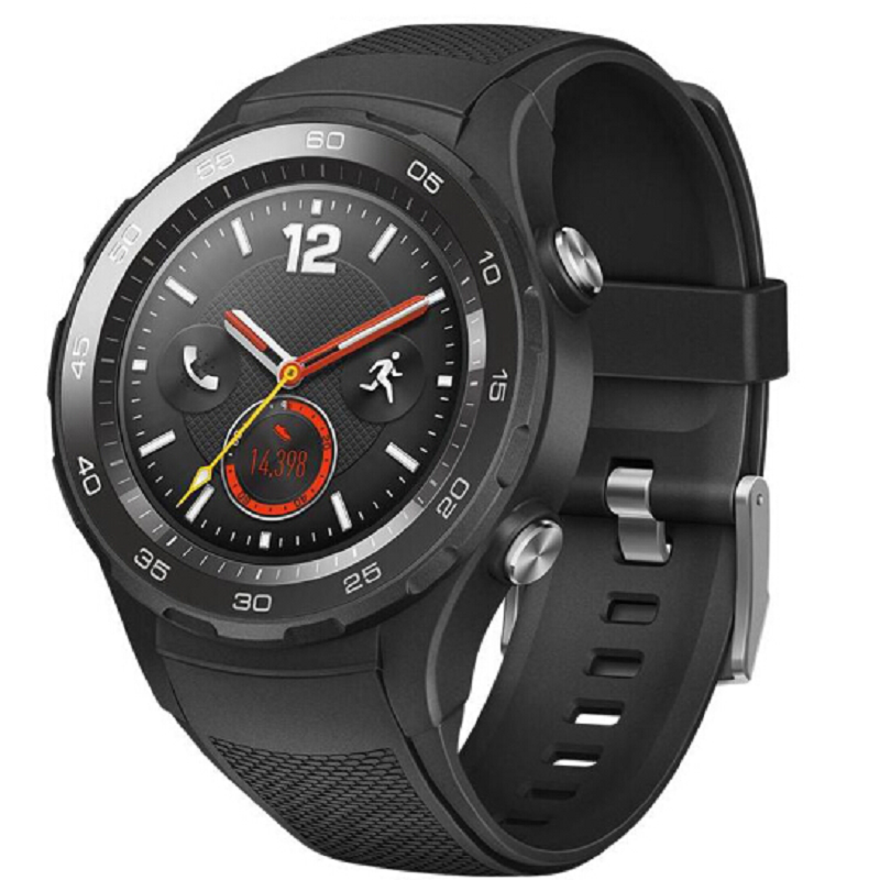 (华为)HUAWEI WATCH 2 华为第二代智能运动手表 4G版 (碳晶黑)