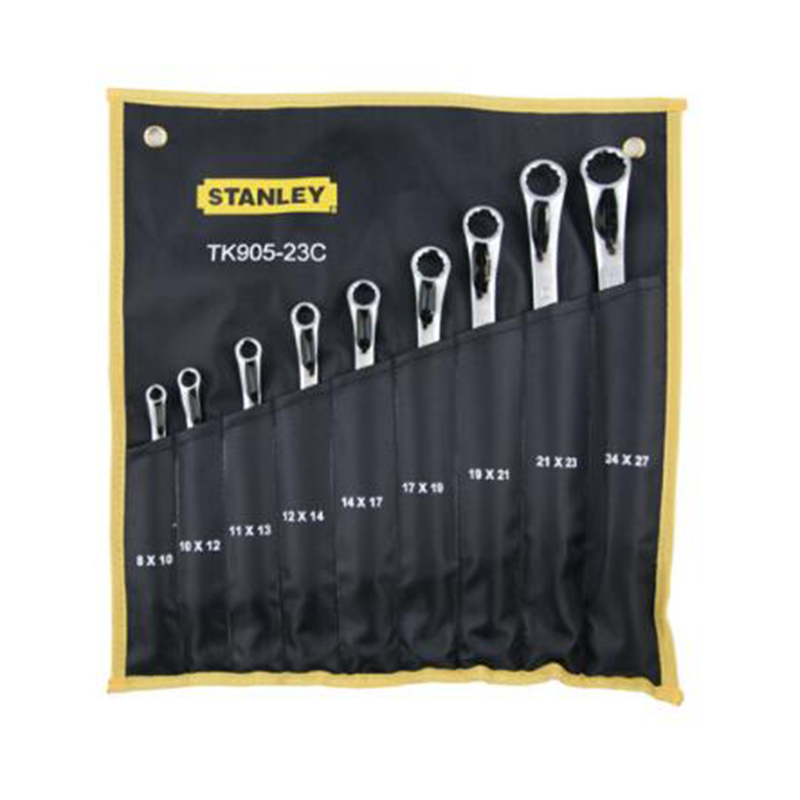 史丹利(Stanley)9件公制45°角双梅花扳手套装 TK905-23C
