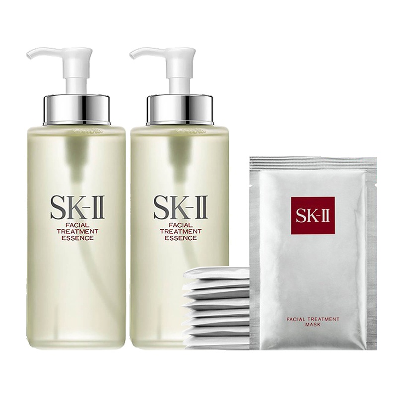 SK-II神仙水330ml*2+前男友面膜10片装 补水保湿精华液护肤套装 skii“神仙水” 滋润紧致修复