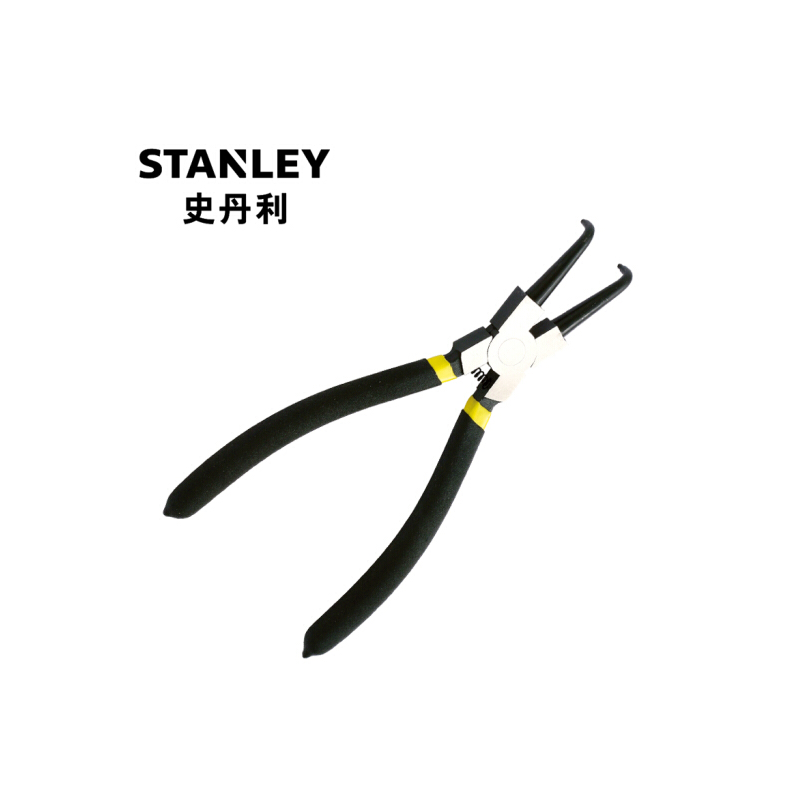 史丹利(Stanley)德式孔用弯嘴卡簧钳7寸 84-447-23