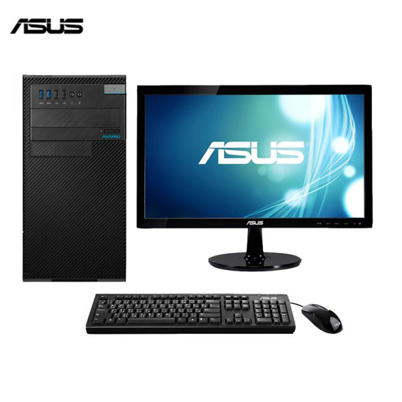 华硕(ASUS) D630MT商用台式电脑 23.8英寸显示器(i5-6500 4G 1TB 2G独 无光驱 W7 黑)