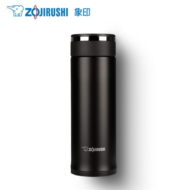 象印(ZO JIRUSHI)保温杯SM-JZ36 360ml 进口不锈钢真空保温保冷杯直身防漏办公水杯子 黑色