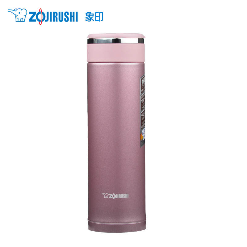 象印(ZO JIRUSHI)保温杯SM-JZ48 480ml 进口不锈钢真空保温保冷杯直身防漏办公水杯子 粉色