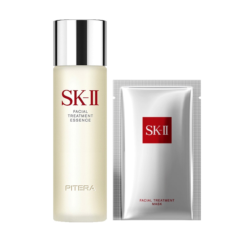 SK-II护肤精华露 230ml+前男友面膜6片装 补水保湿精华液护肤套装 skii“神仙水” 滋润紧致修复