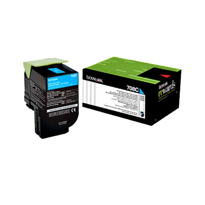利盟Lexmark彩色激光打印机 原装正品(1000页) 青色粉盒适用于CS310/410dn/510de
