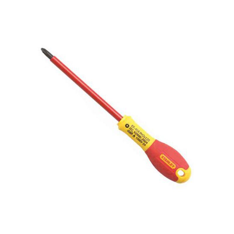 史丹利(Stanley)双色柄十字绝缘螺丝批PH0x75mm 65-414-14