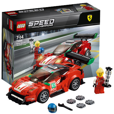 LEGO乐高Speed法拉利488GT3 Scuderia Corsa车75886 7-12岁塑料玩具 100-200块