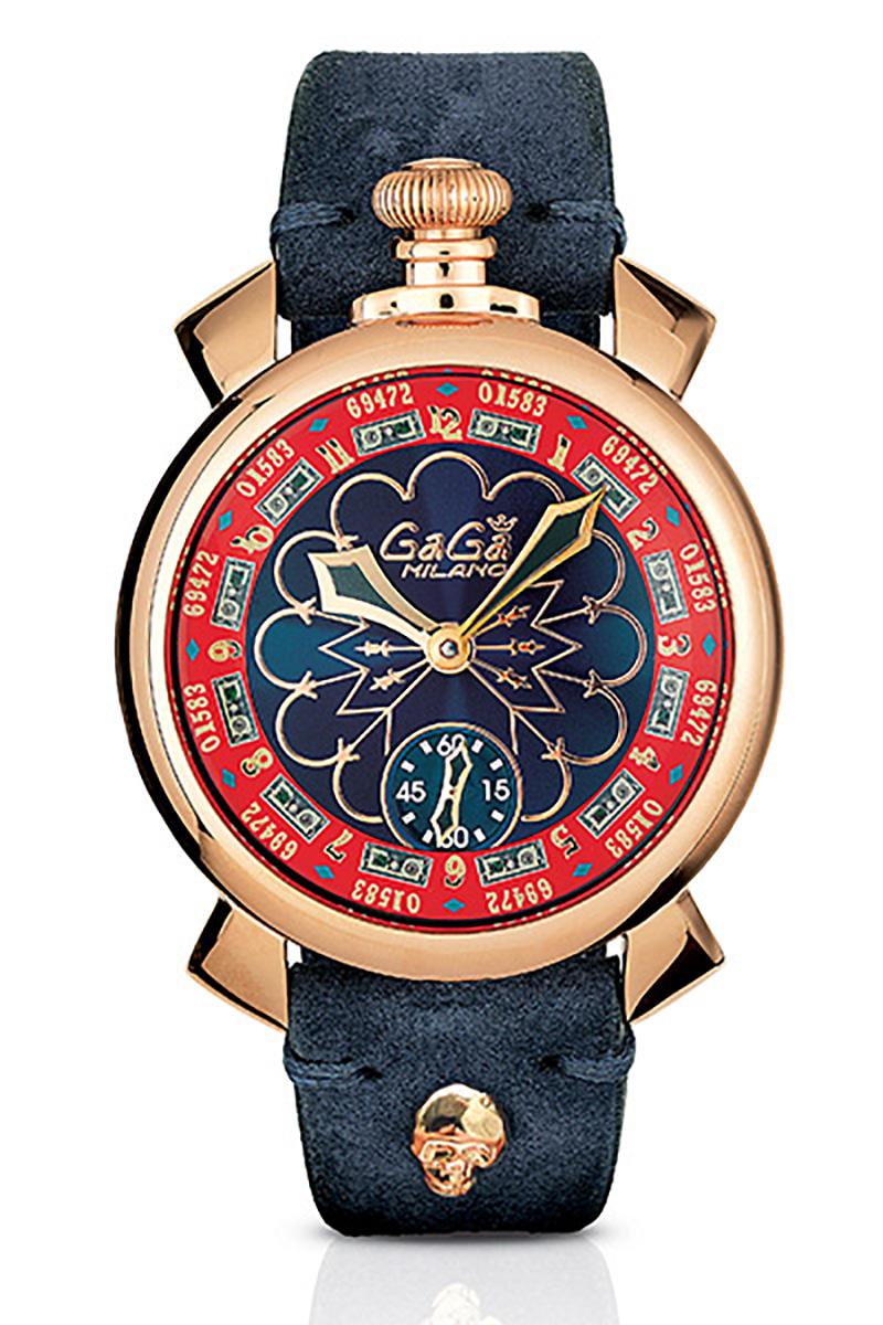 GaGa MILANO 手动48MM 拉斯维加斯系列时尚休闲个性图案机械表手表 5011LV