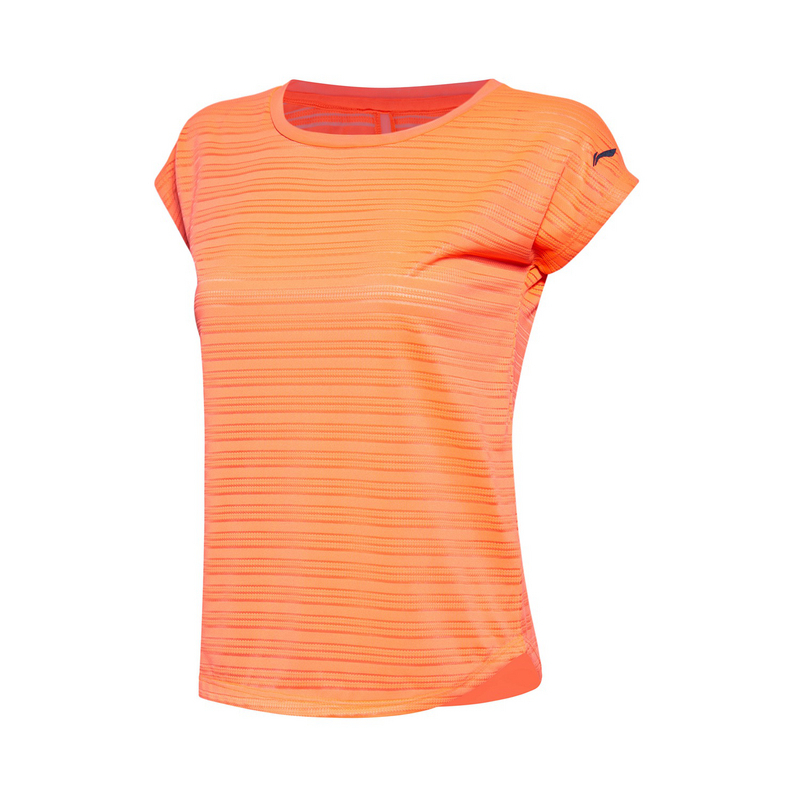 李宁(LI-NING)2017夏女子跑步系列速干凉爽透气圆领上衣运动T恤ATSM154