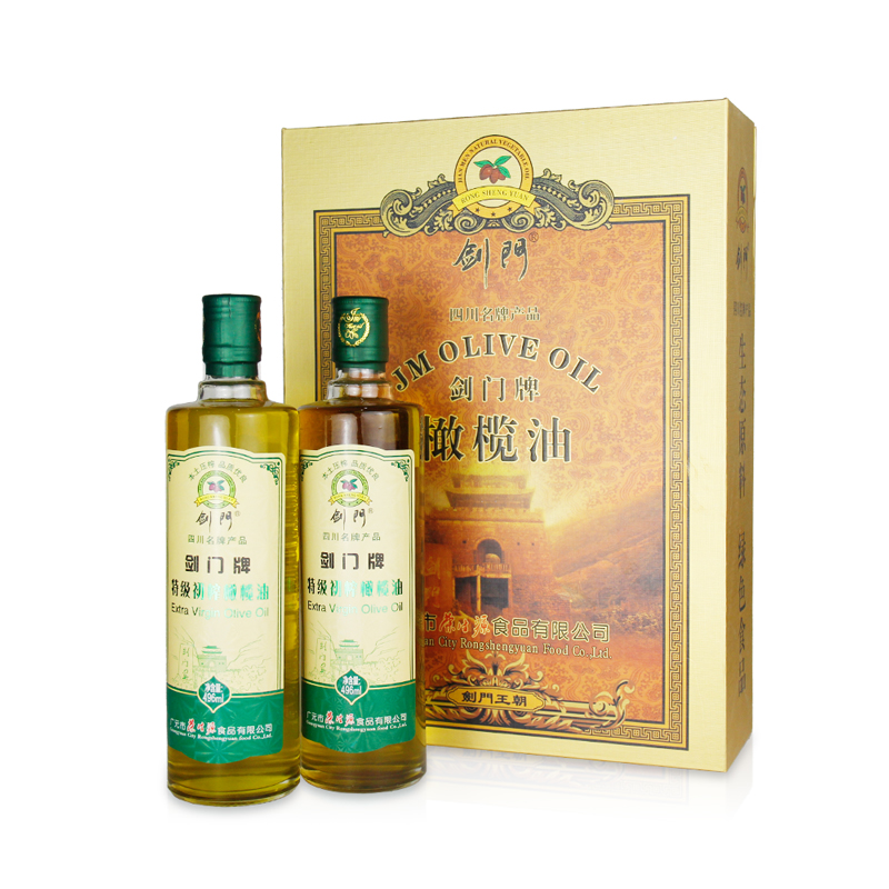 橄榄油 特级初榨橄榄油 礼盒2瓶装496ml