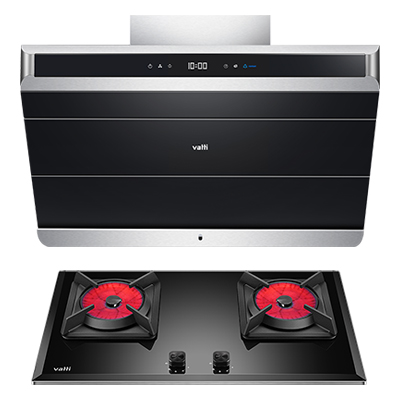 华帝(vatti)20立方瞬吸 蒸水洗 侧吸式油烟机触控式 油烟机套餐(天然气或液化气) i11086+i10045B