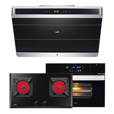 华帝(vatti)20立方瞬吸 蒸水洗 侧吸式油烟机触控式 油烟机套餐 i11086+i10045B+i23003
