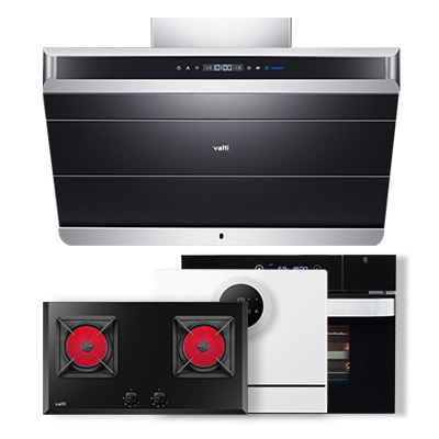 华帝(vatti)86+45B+03+30GW03V(T/Y) 厨房四件套 烟机 灶具 蒸烤一体机 洗碗机