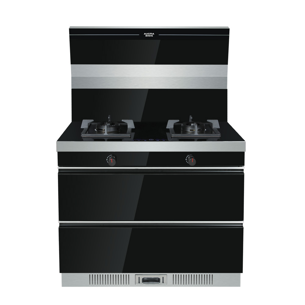 澳柯玛(AUCMA)油烟机灶具联动集成灶JJZT-3W90B3 触控式一体环保灶 16-17立方支持天然气