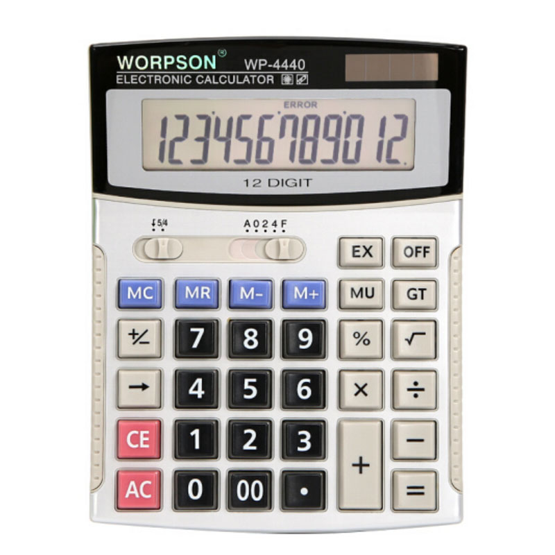 HUA JIE 华杰 计算器 液晶大屏幕显示 双电源 WP-4440 5个装