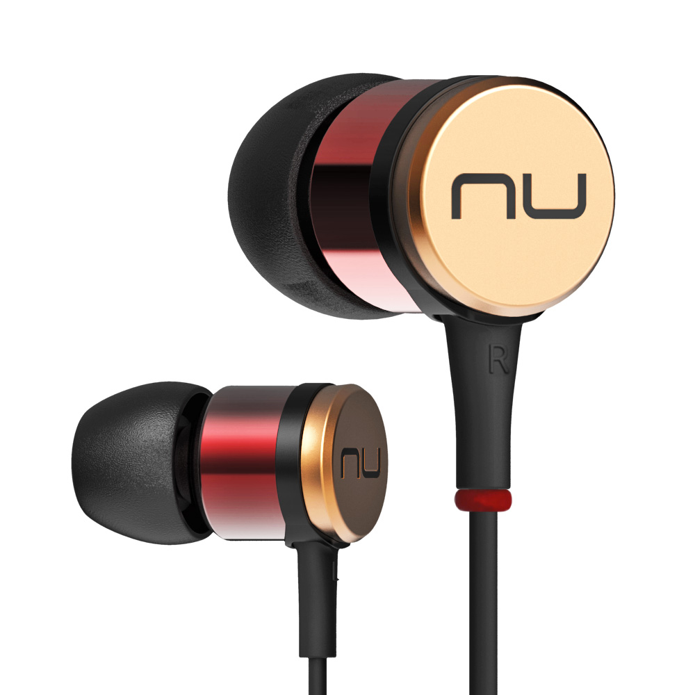 Nuforce NE-730动圈入耳式降噪线控重低音hifi低音炮耳塞式耳机 红色