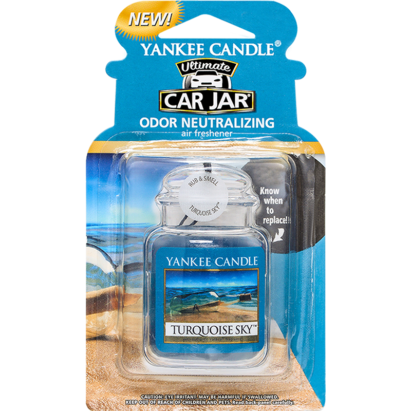 yankee candle扬基进口香薰固体车载挂饰香氛汽车香膏芳香车卡蔚蓝天空Turquoise Sky