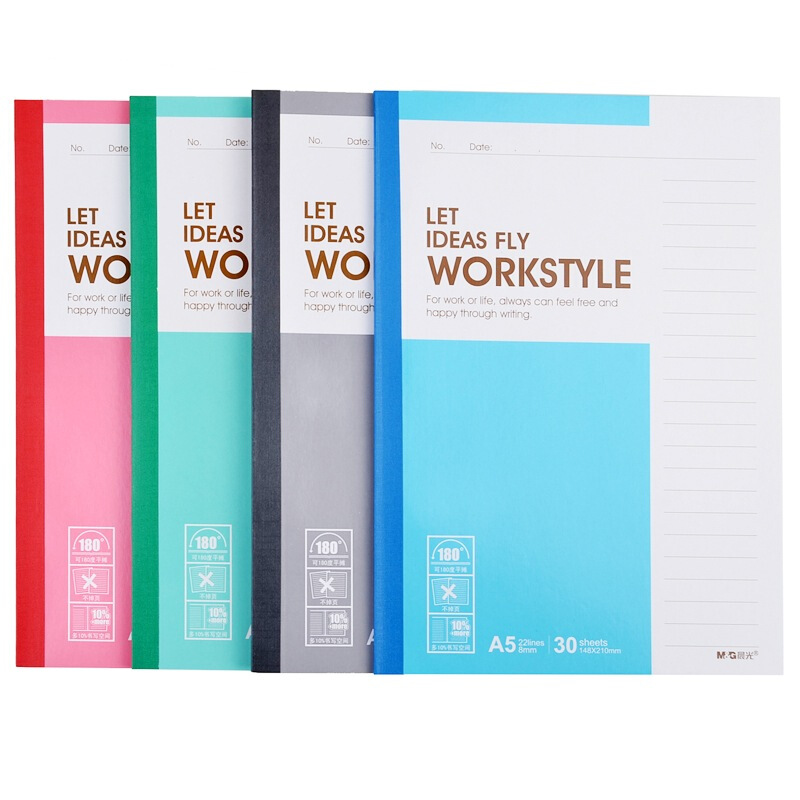 [精选]晨光(M&G) 无线装订本办公软抄记事本会议用笔记本 颜色混装 A5-APYJV411(每本30页 ) 10本装