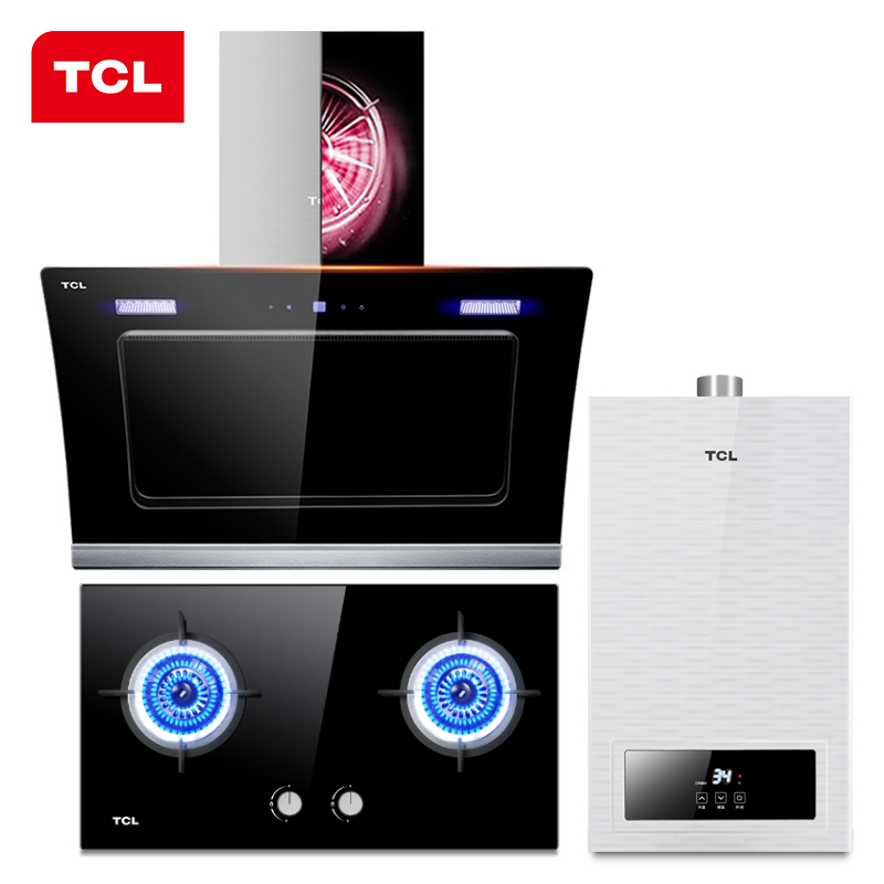 TCL烟灶套餐 自动清洗930A+B16+12405 侧吸式油烟机 抽油烟机 吸油烟机燃气灶 热水器 天然气/液化气