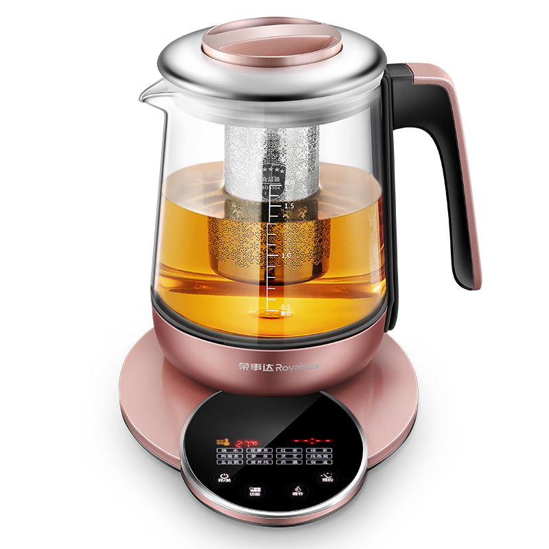 荣事达(Royalstar)养生壶1.7L容量YSH1706T背光源触控式304不锈钢全自动加厚玻璃多功能电热烧水壶花茶