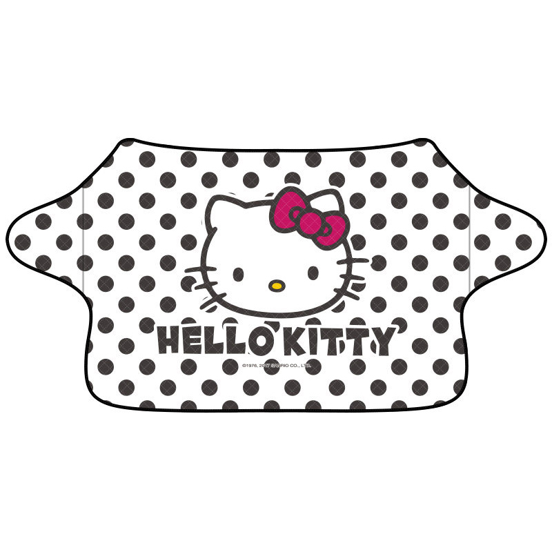 HelloKitty凯蒂猫加大号汽车车用防风防雪遮阳挡前挡遮雪挡前挡防冻布防霜罩灰白汽车用品