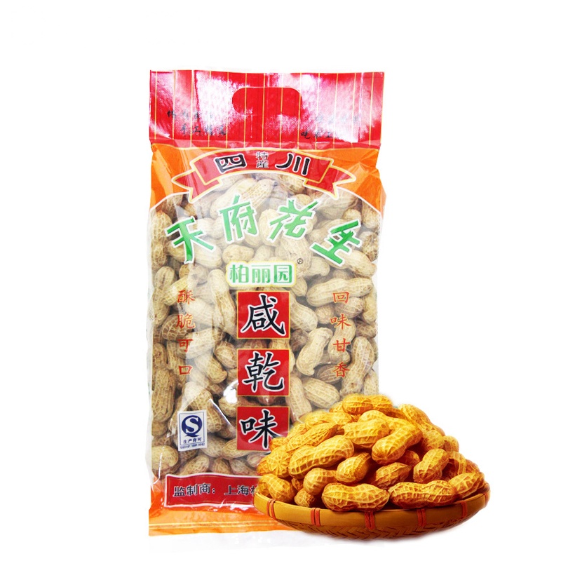 柏丽园天府花生350g/袋 咸干味花生果零食 炒货休闲食品