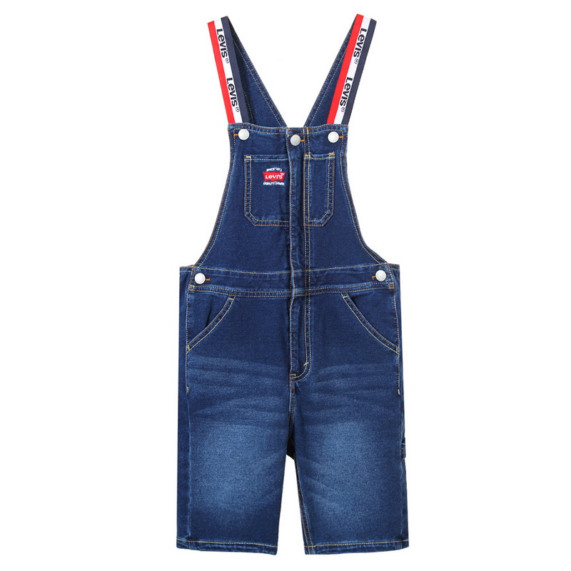 LEVIS 2018夏季大童针织牛仔背带短裤 82611WP507M3C